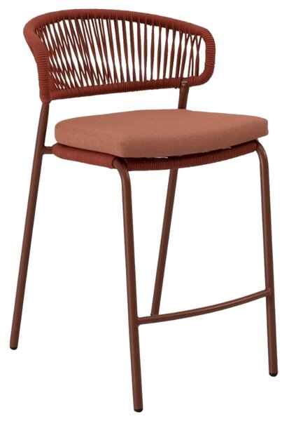 Somcasa Terakotově červená kovová barová židle Randall 68 cm