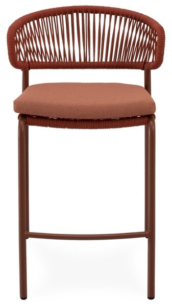 Somcasa Terakotově červená kovová barová židle Randall 68 cm