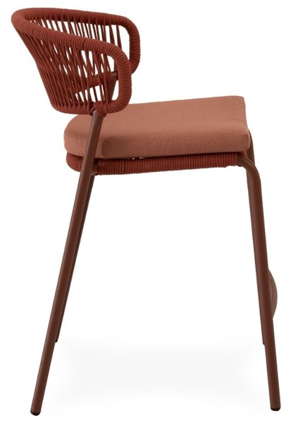 Somcasa Terakotově červená kovová barová židle Randall 68 cm