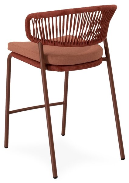 Somcasa Terakotově červená kovová barová židle Randall 68 cm