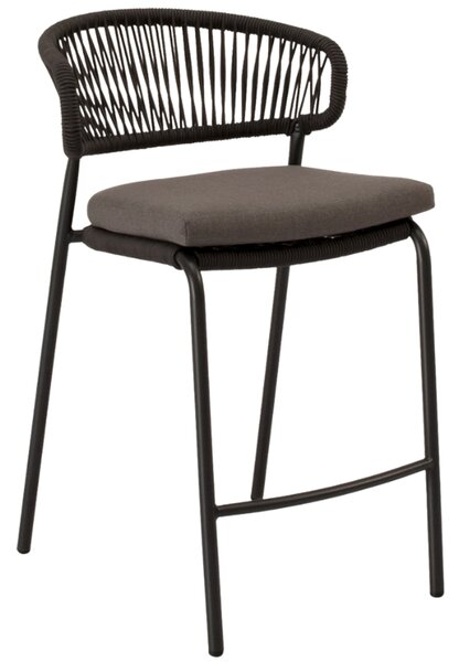 Somcasa Antracitová kovová barová židle Randall 68 cm