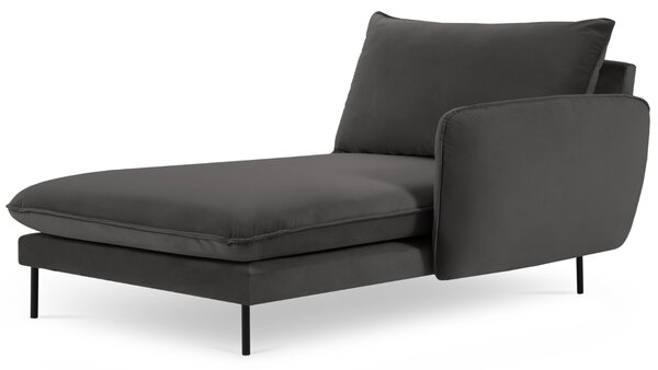 -25 % Dny MOMENTI– Cosmopolitan Design Šedá sametová lenoška Vienna 170 cm, pravá
