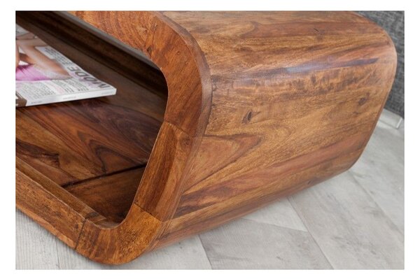 Massive home | Konferenční stolek Makassar Curved 100 CM masiv sheesham