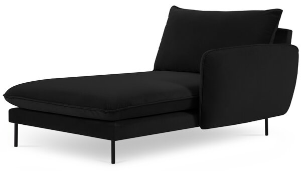 -25 % Dny MOMENTI– Cosmopolitan Design Černá sametová lenoška Vienna 170 cm, pravá