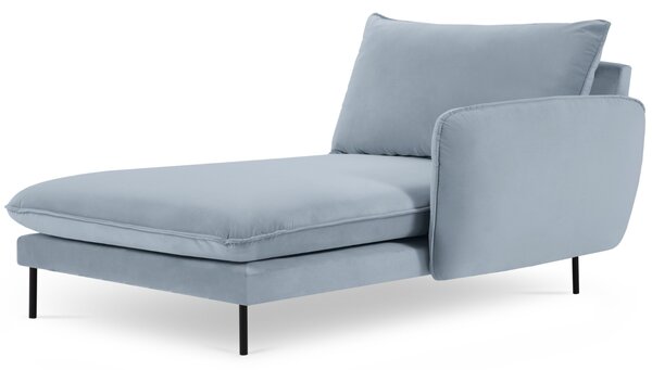 -25 % Dny MOMENTI– Cosmopolitan Design Světle modrá sametová lenoška Vienna 170 cm, pravá