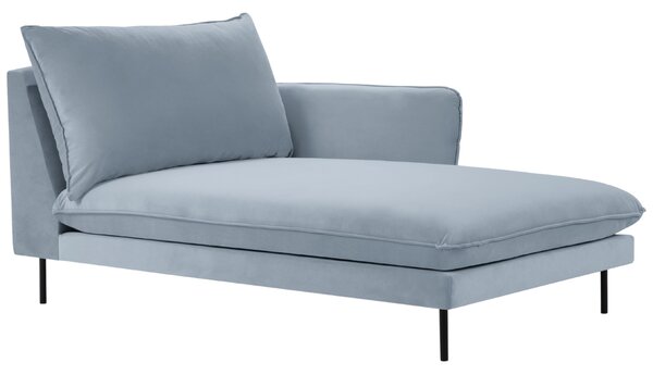 -25 % Dny MOMENTI– Cosmopolitan Design Světle modrá sametová lenoška Vienna 170 cm, pravá