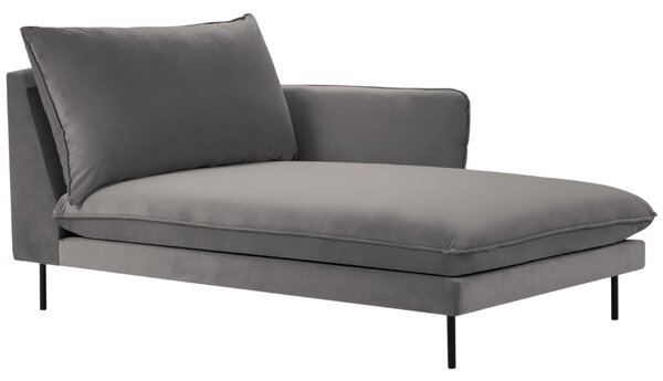 -25 % Dny MOMENTI– Cosmopolitan Design Světle šedá sametová lenoška Vienna 170 cm, pravá