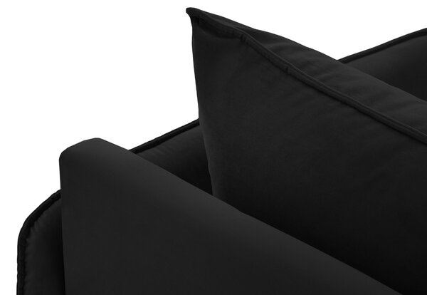 -25 % Dny MOMENTI– Cosmopolitan Design Černá sametová lenoška Vienna 170 cm, pravá