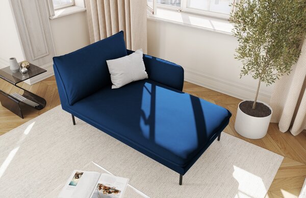 -25 % Dny MOMENTI– Cosmopolitan Design Královsky modrá sametová lenoška Vienna 170 cm, pravá