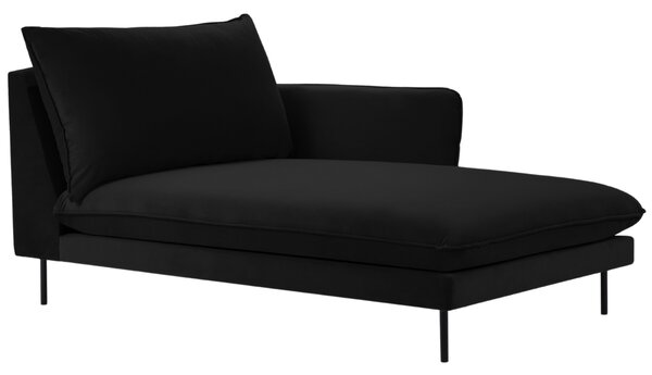 -25 % Dny MOMENTI– Cosmopolitan Design Černá sametová lenoška Vienna 170 cm, pravá