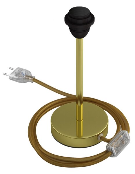 Creative cables Kovová stolní lampa Alzaluce pro stínidlo Velikost: 20 cm, Barva: Mosaz