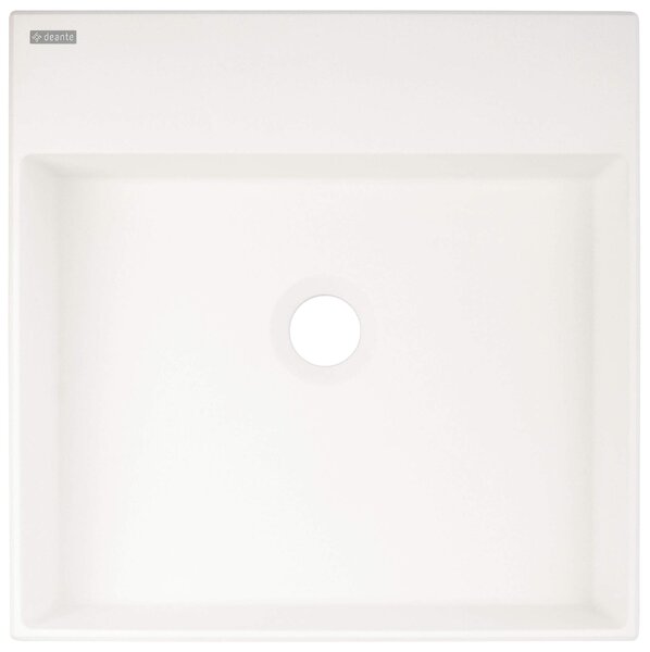 Deante Correo, granitové umyvadlo na desku 400x400x100 mm, bílá, DEA-CQR_AU4S