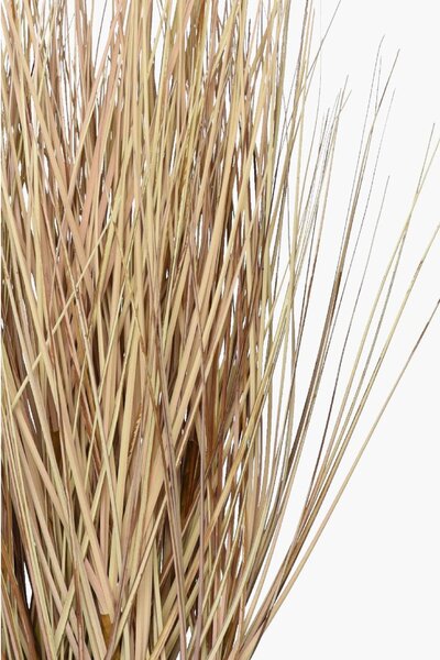 Umělá tráva v květináči BOHO, plast, výška 54 cm, béžová