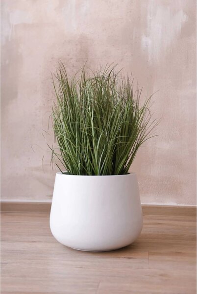 Pokojový květináč GIRAR, sklolaminát, průměr 42 cm, bílý
