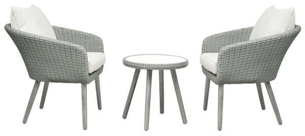 Unique Furniture Set dvou světle šedých zahradních křesel a stolku Bistro