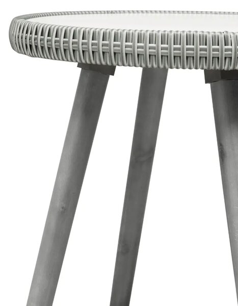 Unique Furniture Set dvou světle šedých zahradních křesel a stolku Bistro