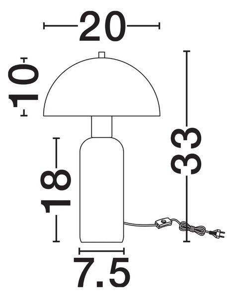 -25 % Dny Marianne - Nova Luce Bílá kovová stolní lampa Vannie