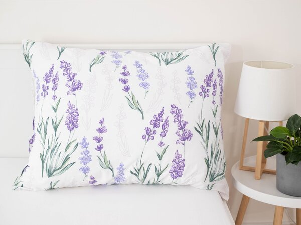 MK Lůžkoviny Bavlněný povlak na polštář Renforcé 70 x 90 cm - Levandule
