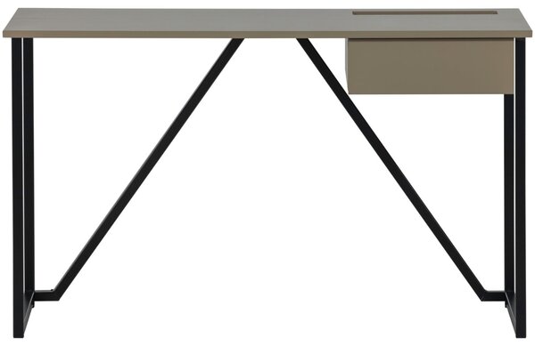 -25 % Dny MOMENTI– WOOOD Hnědošedý dřevěný pracovní stůl New Julius 126 x 53 cm