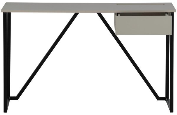 -25 % Dny MOMENTI– WOOOD Šedobéžový dřevěný pracovní stůl New Julius 126 x 53 cm