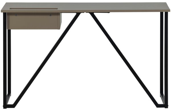 -25 % Dny MOMENTI– WOOOD Hnědošedý dřevěný pracovní stůl New Julius 126 x 53 cm