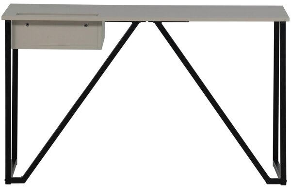 -25 % Dny MOMENTI– WOOOD Šedobéžový dřevěný pracovní stůl New Julius 126 x 53 cm