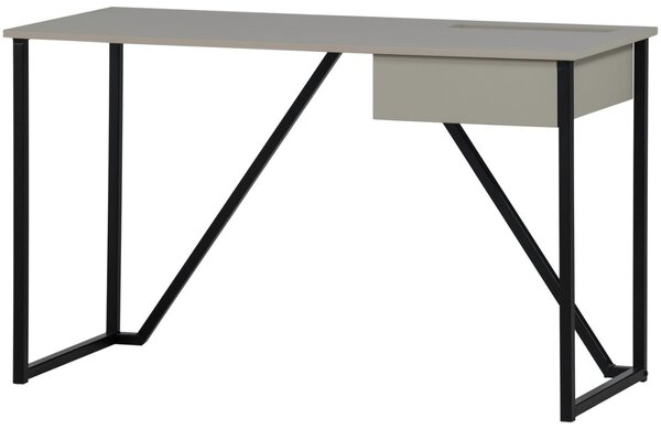 -25 % Dny MOMENTI– WOOOD Šedobéžový dřevěný pracovní stůl New Julius 126 x 53 cm