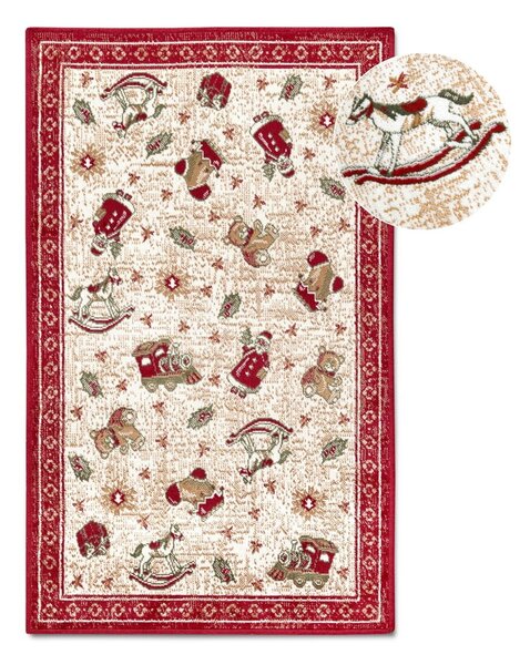 Červený koberec s vánočním motivem s příměsí bavlny 50x80 cm Toy's Delight Red Christmas – Villeroy&Boch