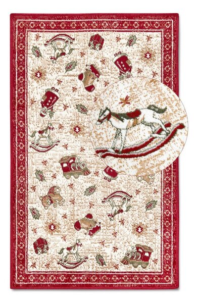 Červený koberec s vánočním motivem s příměsí bavlny 50x80 cm Toy's Delight Red Christmas – Villeroy&Boch