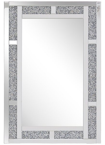 Zrcadlo AVRILLE 60 cm 90 cm Stříbrná