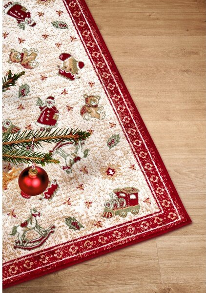 Červený koberec s vánočním motivem s příměsí bavlny 50x80 cm Toy's Delight Red Christmas – Villeroy&Boch