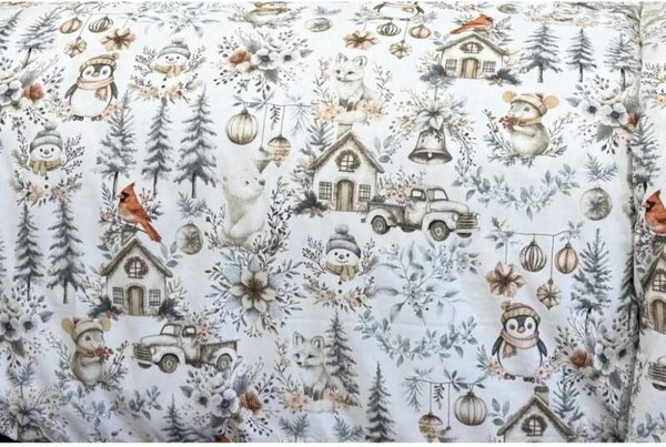 Vánoční flanelové povlečení Boho 140x200, 70x90 cm