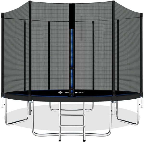 SPRINGOS Trampolína SPRINGOS 430 cm s ochrannou sítí + žebřík TP0004-XG