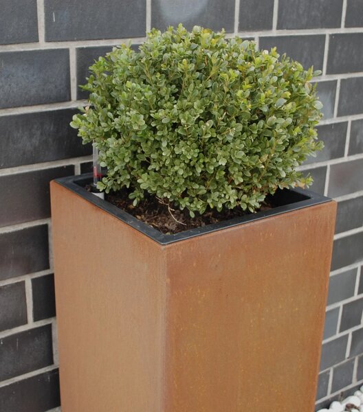 Květináč BLOCK, corten, výška 100 cm, hnědý