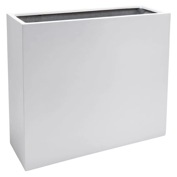 Květináč ELEMENTO, sklolaminát, šířka 88 cm, bílý mat