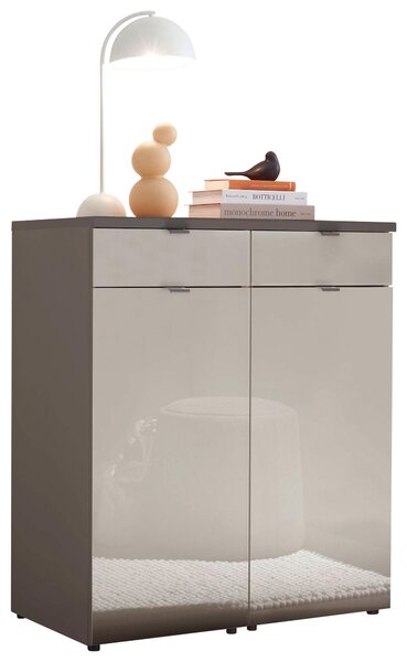 KOMODA, šedá, šedavě hnědá, 80/91,2/43 cm Dieter Knoll - Široké komody