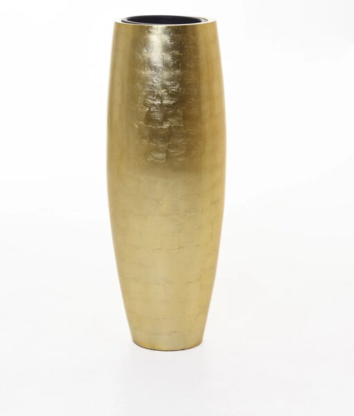 Zlatý květináč MAGNUM, sklolaminát, výška 100 cm, zlatý lesk