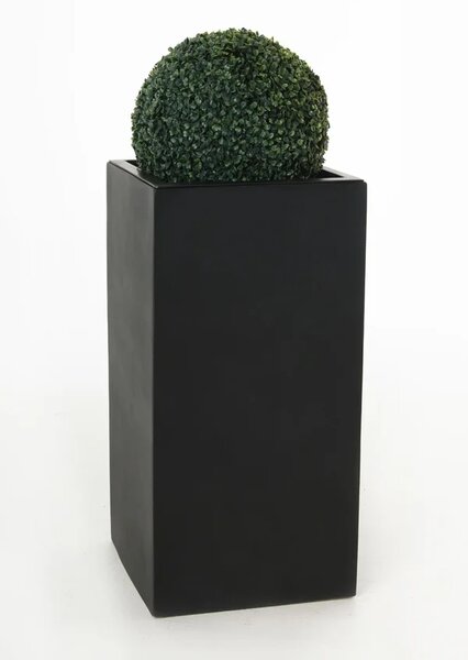 Květináč BLOCK, sklolaminát, výška 60 cm, antracit