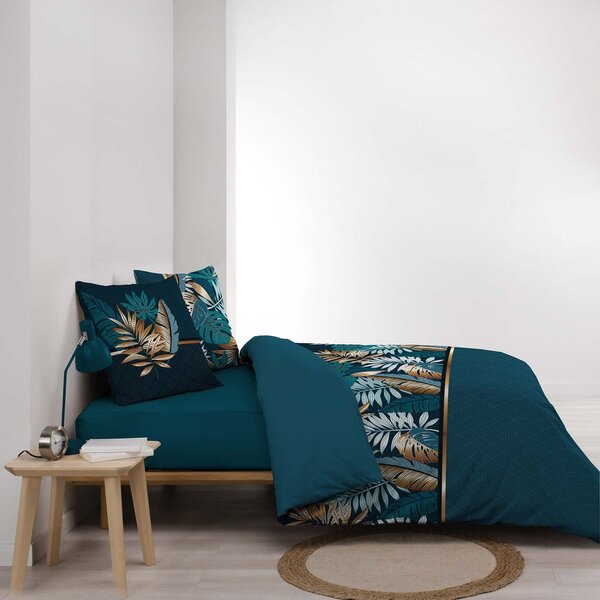 Modré bavlněné povlečení na dvoulůžko/prodloužené 240x220 cm Alianor – douceur d'intérieur