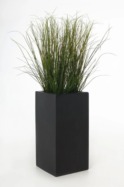 Květináč BLOCK, sklolaminát, výška 60 cm, antracit