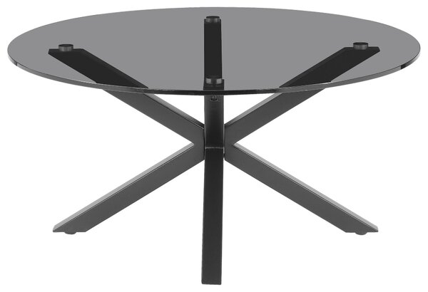 KONFERENČNÍ STOLEK, šedá, černá, kov, sklo, 82/82/40 cm Xora - Konferenční stolky
