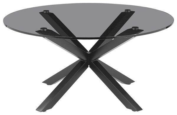 KONFERENČNÍ STOLEK, šedá, černá, kov, sklo, 82/82/40 cm Xora - Konferenční stolky