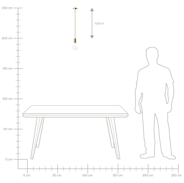 Sada 2 závěsných lamp ANZA Sklo Zlatá