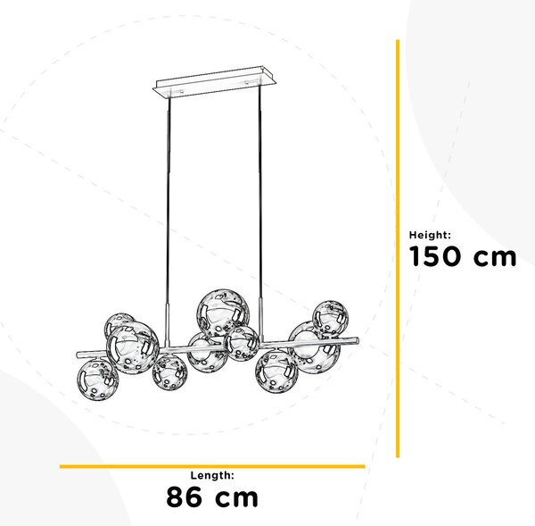 STROPNÍ ZÁVĚSNÉ SVÍTIDLO, 86/33/150 cm - Online Only svítidla, Online Only