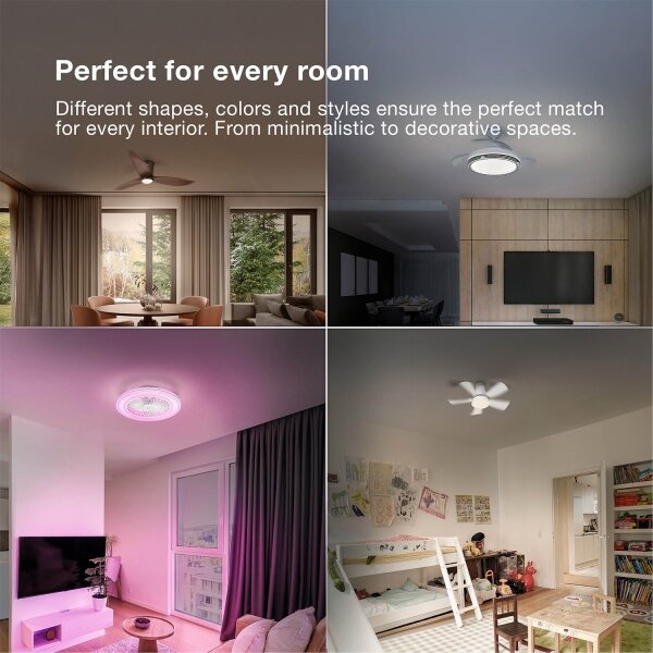 Osram - LED RGB Stmív. stropní ventilátor NORDES LED/18W/230V 3000-6500K + DO