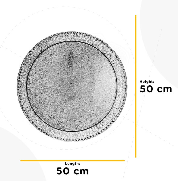 STROPNÍ LED SVÍTIDLO, 50/50/13 cm - Online Only svítidla, Online Only