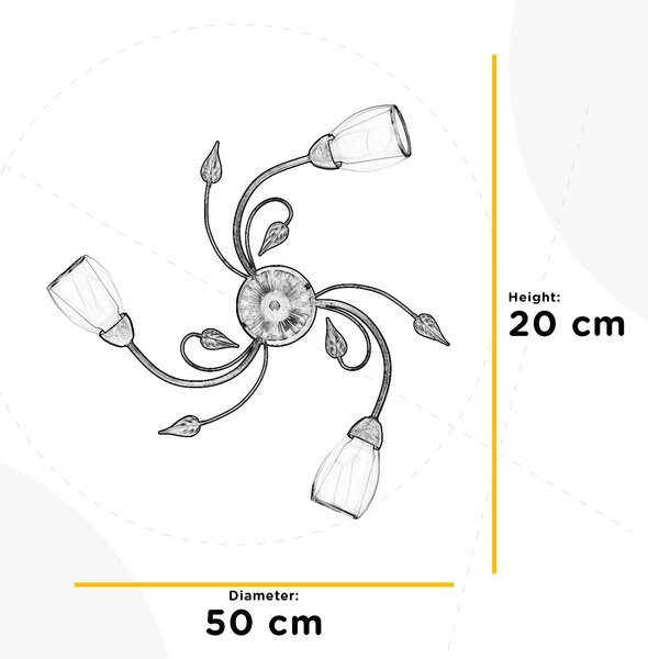 STROPNÍ SVÍTIDLO, 50/20 cm - Online Only svítidla, Online Only