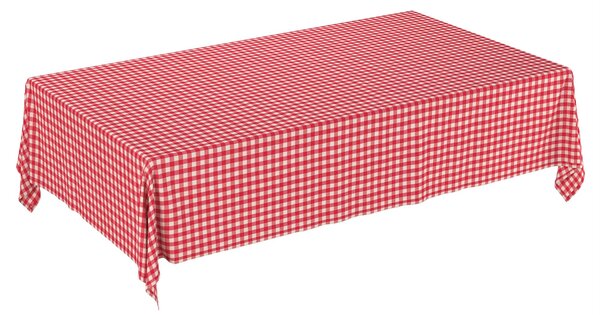 Ubrus obdélníkový barva červená látka vzorované