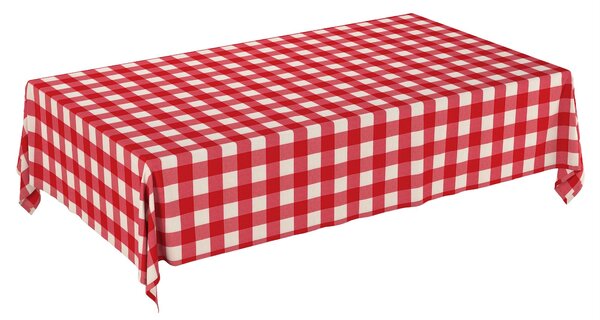 Ubrus obdélníkový barva červená látka vzorované