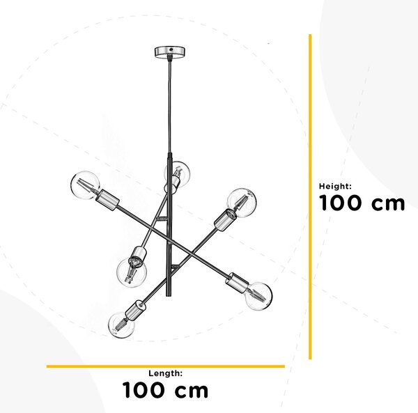ZÁVĚSNÉ SVÍTIDLO, 100/100/100 cm - Online Only svítidla, Online Only